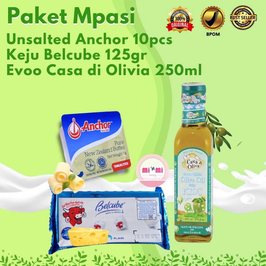 Paket mpasi bayi 6 bulan lengkap makanan bubur bayi bahan perlengkapan mpasi evoo zaitun cassa di ol