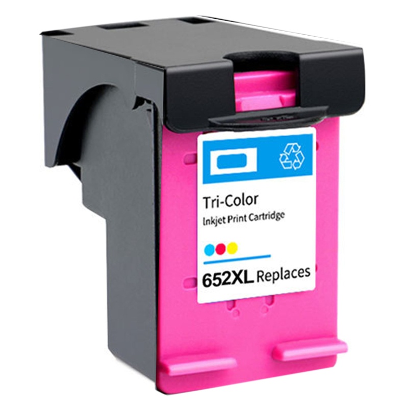 Cartridge Tinta btsg Remanufactured 652XL Warna Hitam, Tri-Color Pengganti HP 652XL Paket Untuk HP Deskjet 1118 2135 21