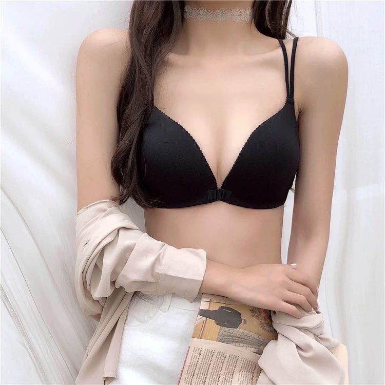 INDOMINI  Bra Model Seamless Tanpa Kawat Seamless Pakaian Dalam Wanita BH Anak Fashion Korea B040