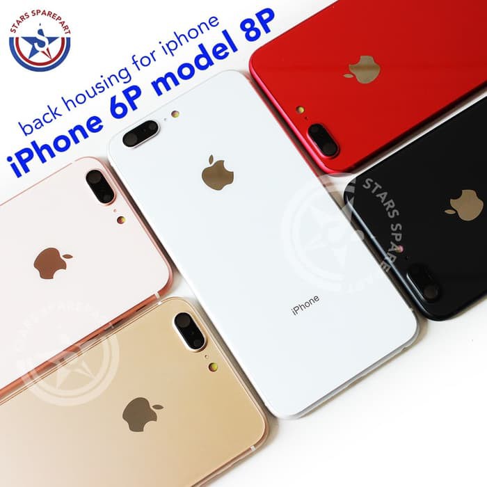 BURUAN ORDER Housing / Casing / Backdoor iphone 6 plus model iphone 8 plus - Emas