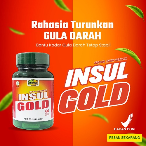 Kapsul INSUL GOLD Obat Herbal Diabetes Kencing Manis Gula Darah Insulgold Asli Original BPOM