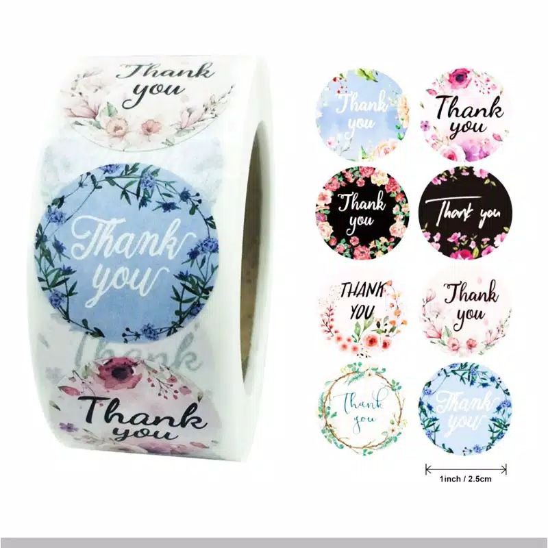 

sticker thank you shabby stiker dekorasi hampers paket gift parcel segel kemasan packaging sealer