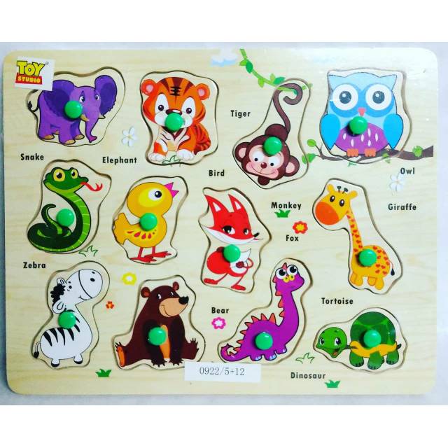 Puzzle Kayu Anak Binatang