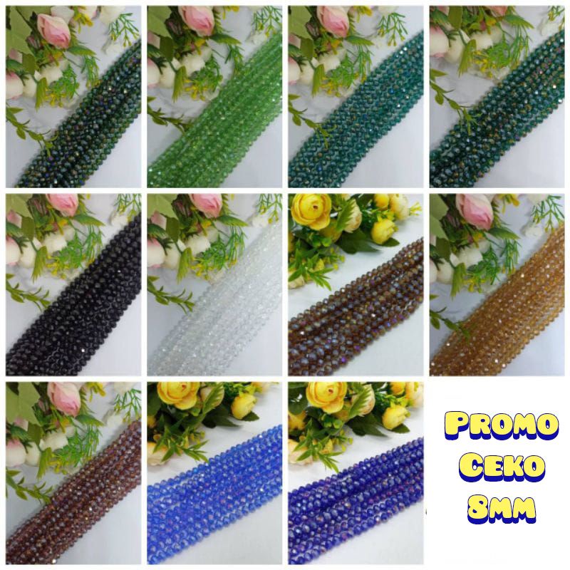 Terlaris Kristal Ceko Bakpao 8mm Hitam & Putih Kristal Ceko Bakpao Kristal Ceko m