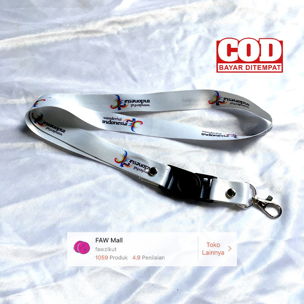 

Tali Landyard Visit Indonesia White // Tali ID Card