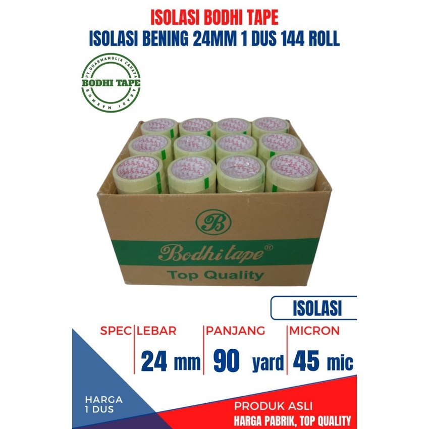 

ISOLASI BODHI 24MM X 90YARD #PERSLOP#