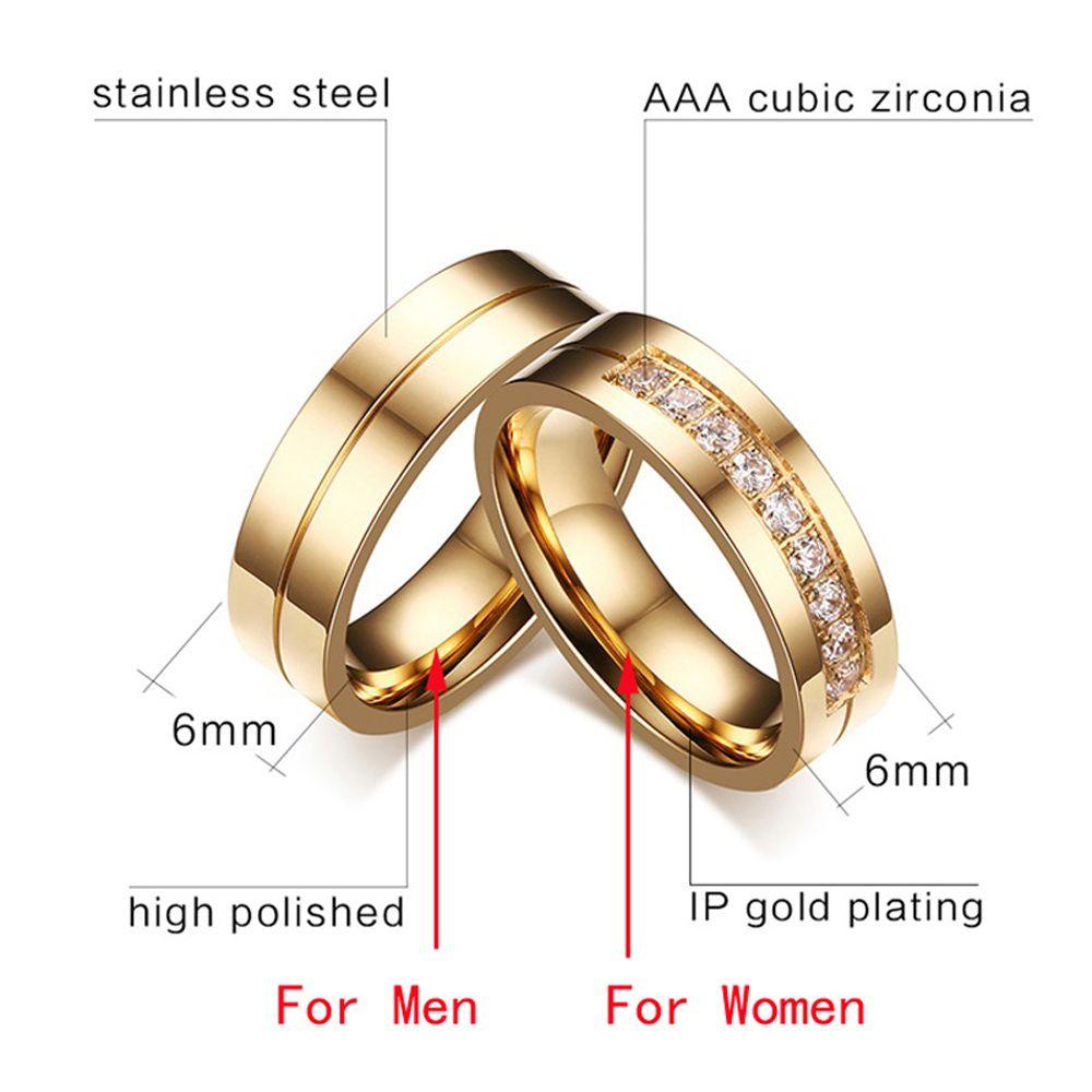 Lily Wedding Band Cincin Wanita Pria Pasangan Love Stainless Steel