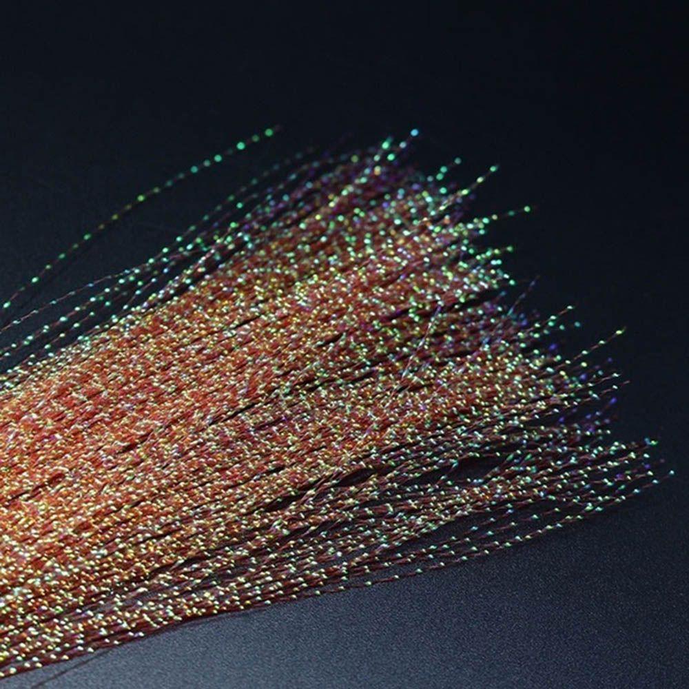 Lanfy Flash Tinsel Jig Outdoor Twisted Flys Lures Streamer Trout Hologram Untuk Mengikat Jig Hook Lures
