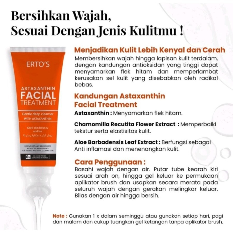 Ertos Facial Treatment New Series Pembersih Wajah Penghilang Jerawat Mencerahkan Wajah