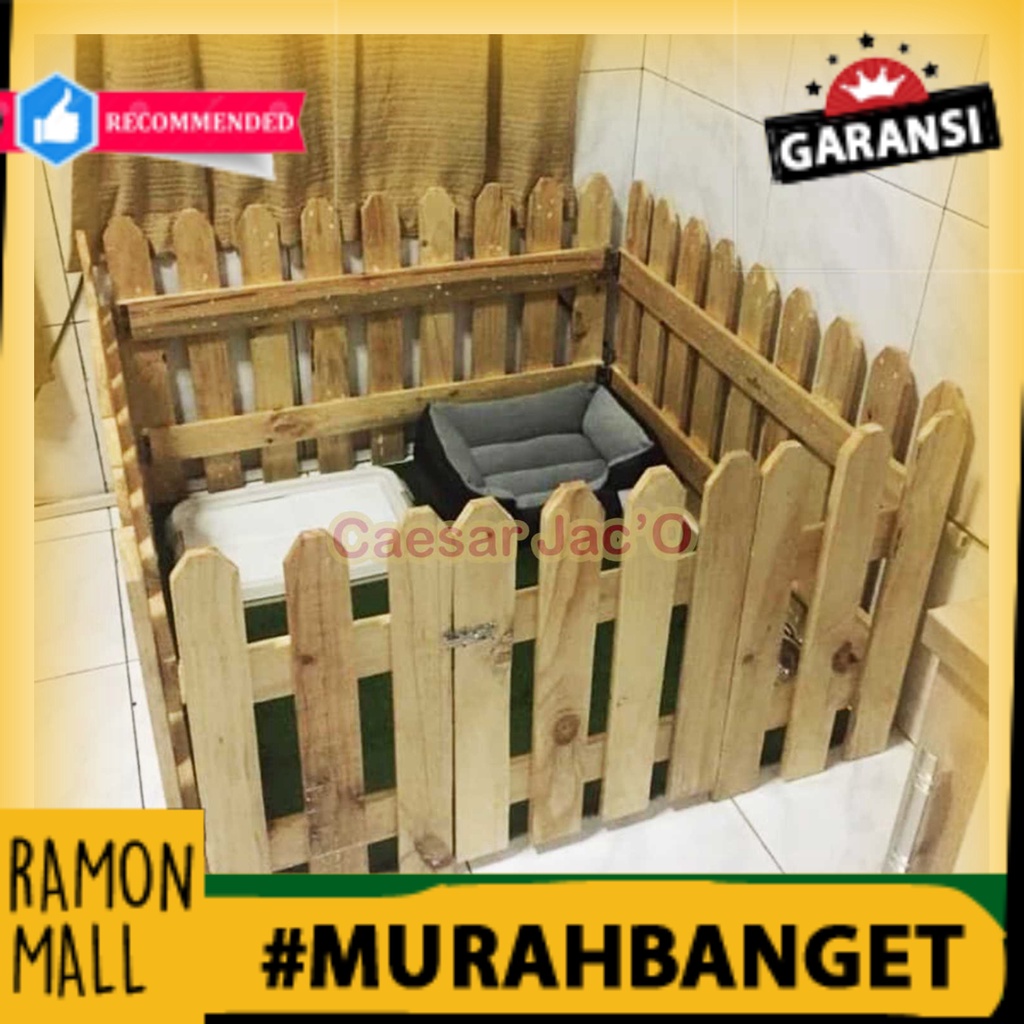 PET unique  Pagar Kandang Kayu Jati Anjing Kucing Kelinci Hewan Berkualitas Murah