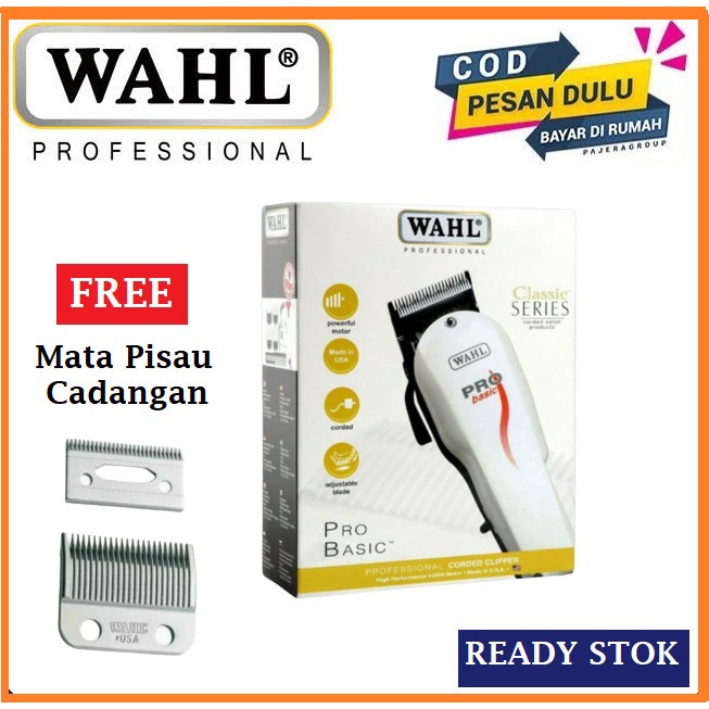Cukur rambut WAHL Pro basic made usa classic series + MataPisau Cadang