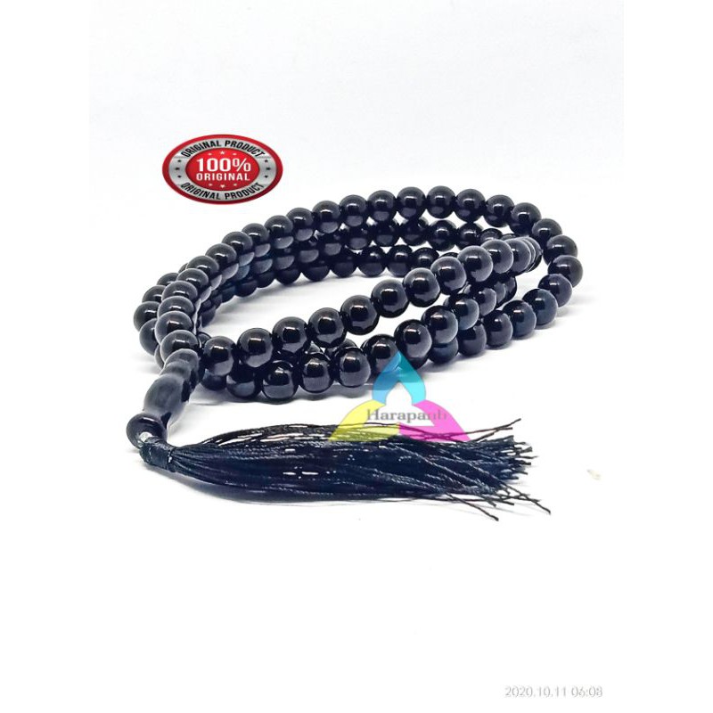 TASBIH BATU GIOK BLACK JADE ASLI ISI 99