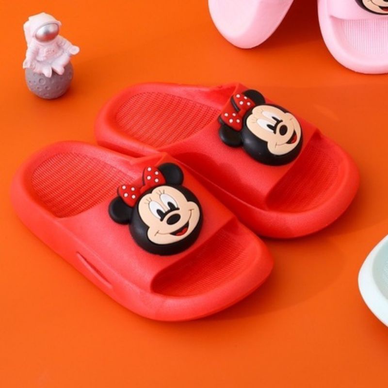 Sandal anak Mickey mouse Sandal import anak Selop anak karakter disney Sendal anti slip anak perempuan