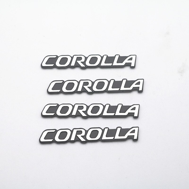 4pcs Stiker Dekorasi audio Bahan aluminum Untuk Toyota Corolla