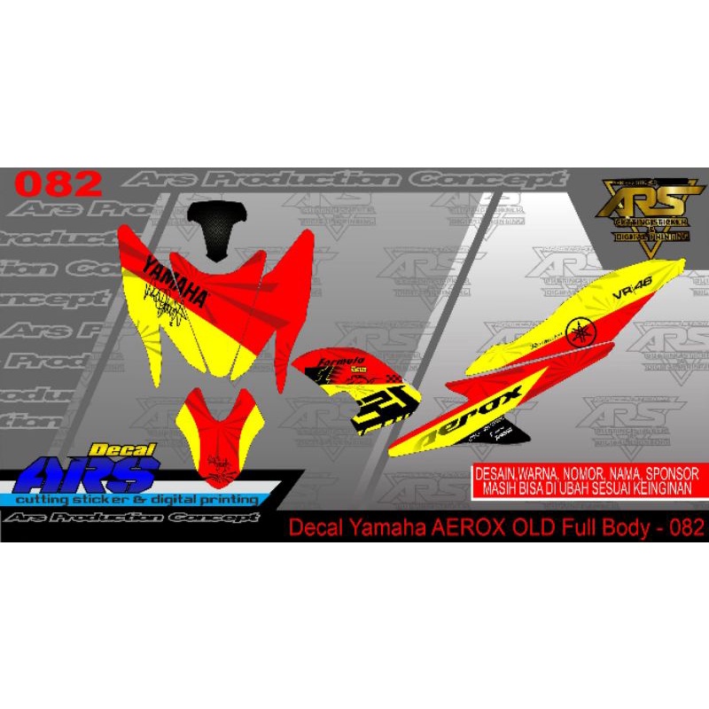 AEROX FULL BODY STICKER DECAL - STICKER DECAL FULL BODY AEROX LAMA 155