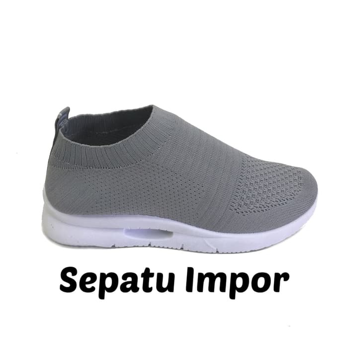Sepatu Impor BRESLIN Casual Slip On Wanita F1 Abu