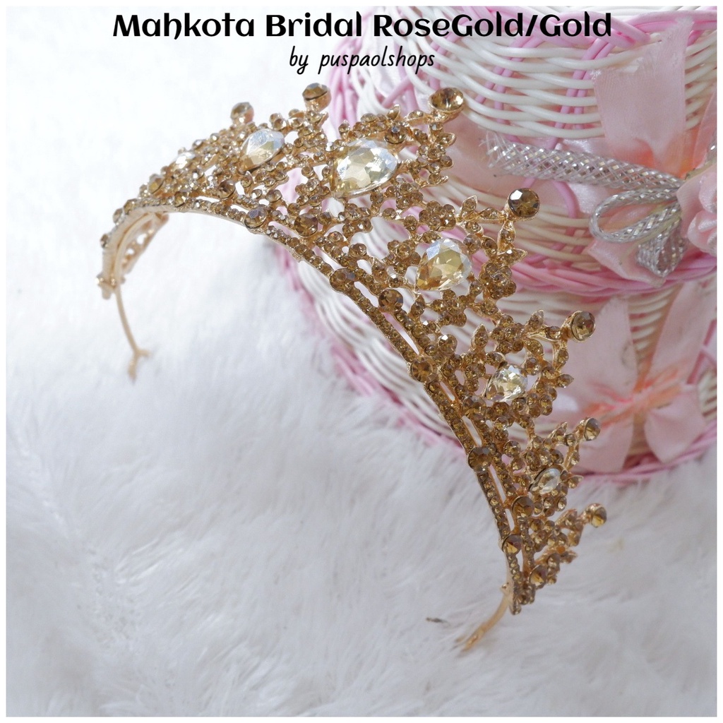 Mahkota/Tiara Bridal RoseGold/Gold