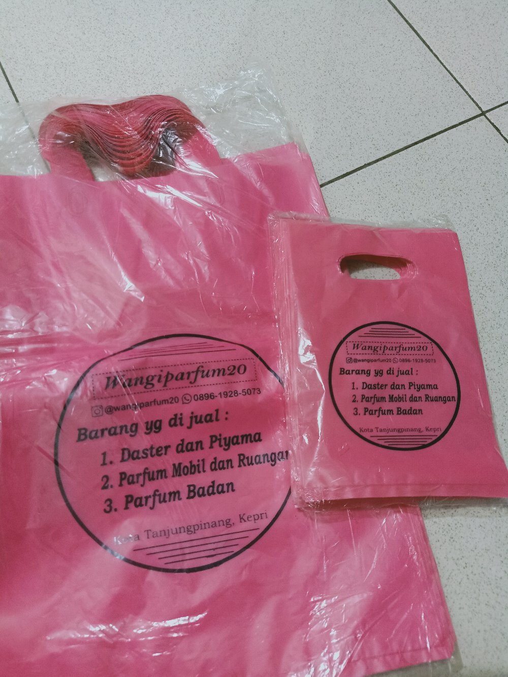 Plastik Sablon Hd Plong Ukuran 15x22 Isi 100 Pcs Free Desain