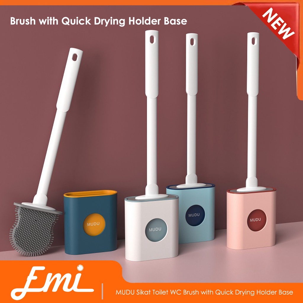 MUDU Sikat Toilet WC Brush with Quick Drying Holder Base-KT 909