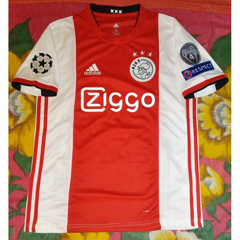 Jersey Ajax Home 2019/2020 Full Patch UCL