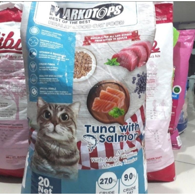 MARKOTOP CAT FOOD 20KG MAKANAN KUCING MURAH - TUNA &amp; SALMON