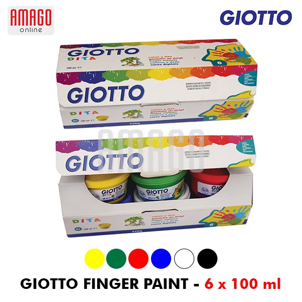 GIOTTO COLORI A DITA FINGER PAINT - SET 6 WARNA - MURAH AMAN DAN BERKUALITAS - 534100