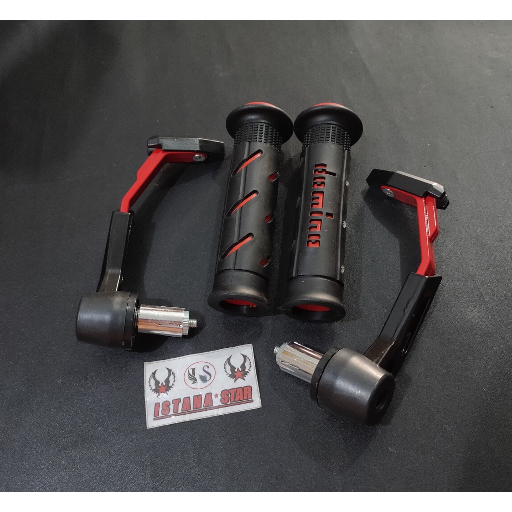 [PAKET STANG ACC] Proguard Robot Plus Handgrip Domino SIsik Universal Motor Warna MERAH