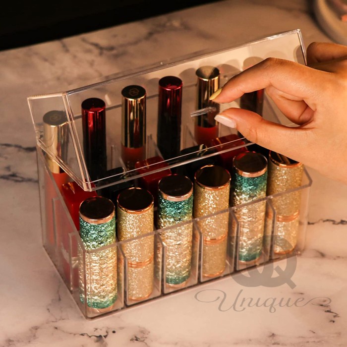 Lipstik Acrylic Box Storage - Kotak Lips Gloss Akrilik Makeup Kosmetik