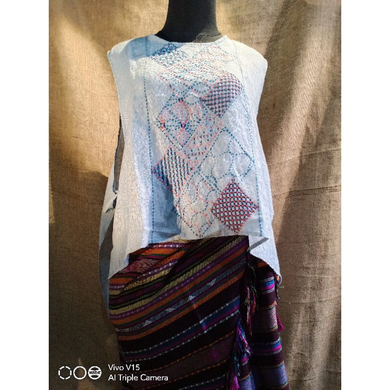 Srengenge Sashiko outer linen