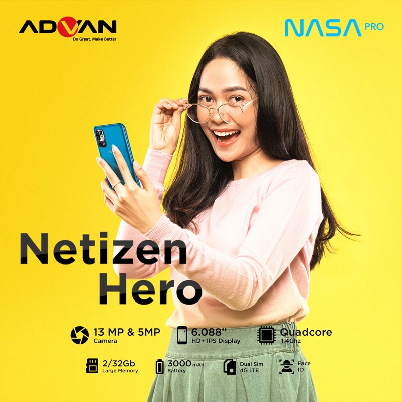 ADVAN SMARTPHONE ADVAN NASA PRO 2/32GB 6,1 INCH GARANSI RESMI