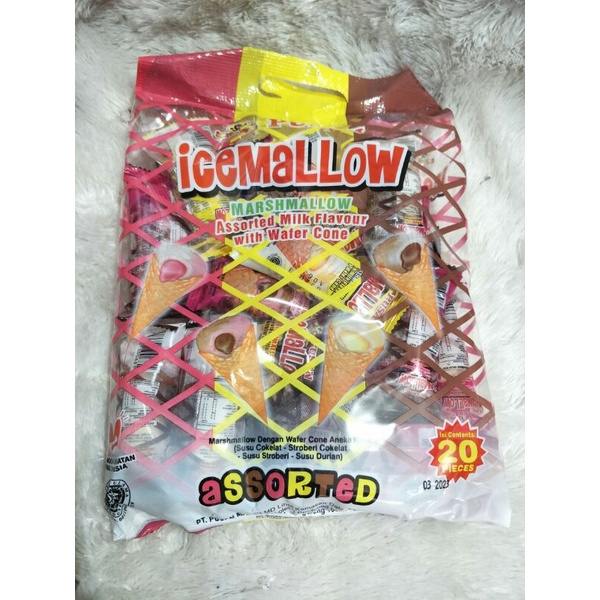 

marshmallow-ice mallow-marshmallow wafer cone