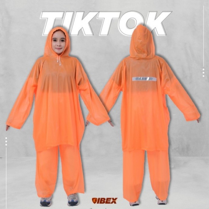 jas hujan poncho celana tiktok ibex