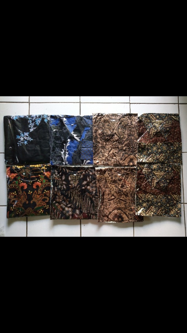 Seragam Batik Pekalongan Couple Batik Tunik Kemeja Lengan Panjang Seragam Batik Katun Atasan Batik