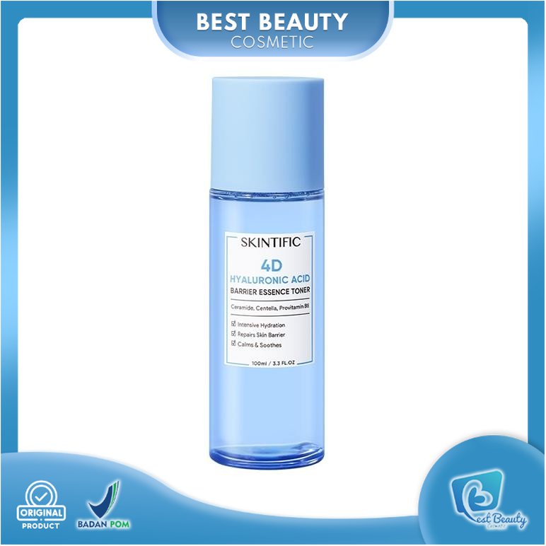 ★ BB ★  SKINTIFIC 4D Hyaluronic Acid Barrier Essence Toner - Hydration Toner Defeat Dryness In10S 100ML - 20ml 【BPOM】