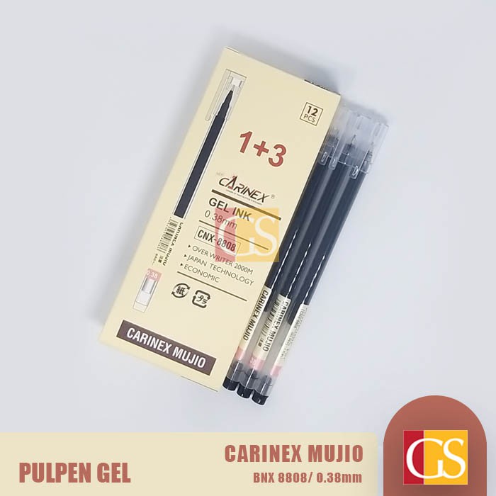 

PULPEN GEL CARINEX MUJIO CNX-8808 HITAM