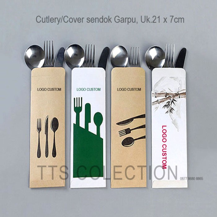 Cutlery/Cover sendok garpu/Sarung sendok garpu logo custom