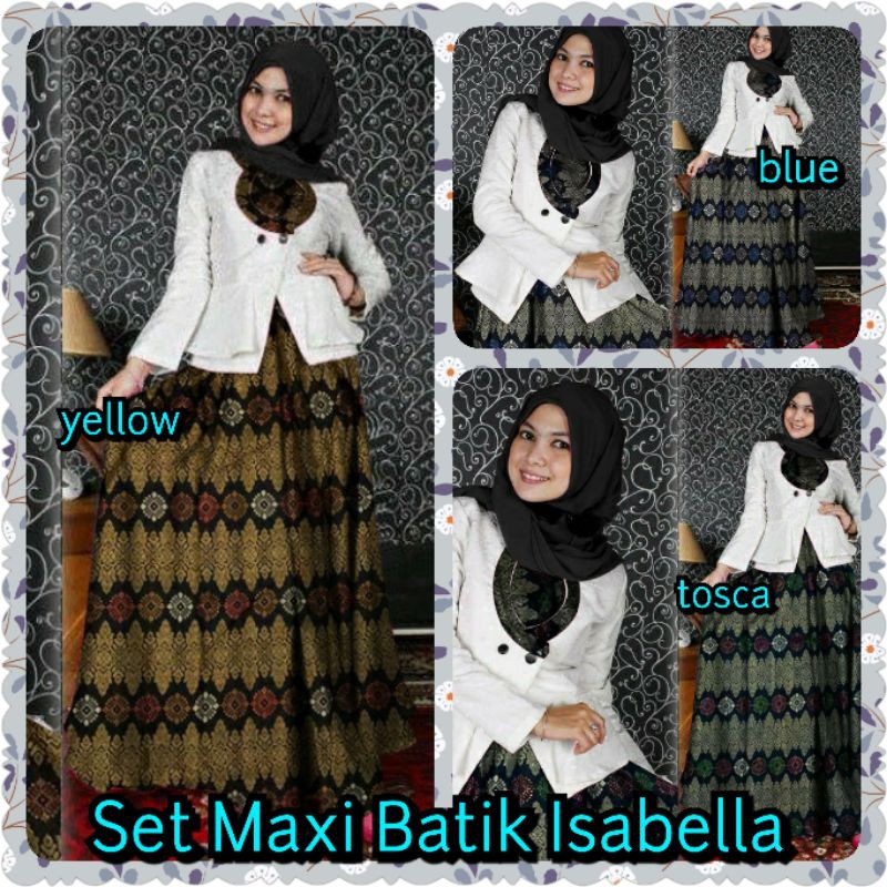Set 3in1 Hijab Maxi Isabella,Batik Isabella dan Isabella BBR
