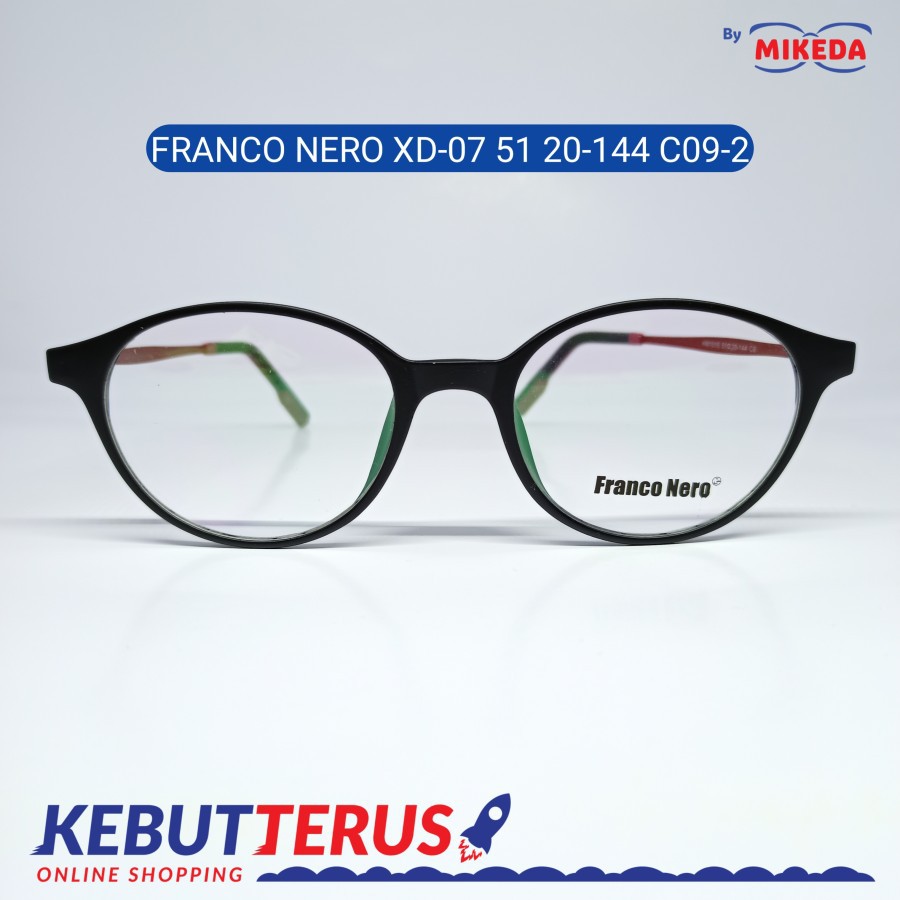 Mikeda - Frame Kacamata Franco Nero Xd-07 C09-2 + Lensa (Minus/Cylinder)