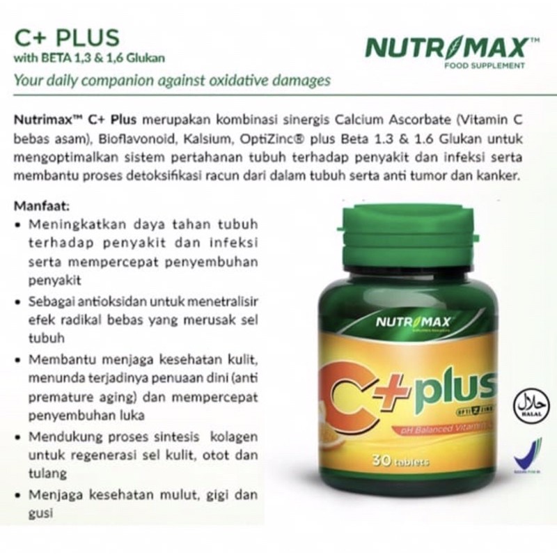 Nutrinax C plus 30 tablet ( multivitamin meningkatkan daya tahan tubuh )