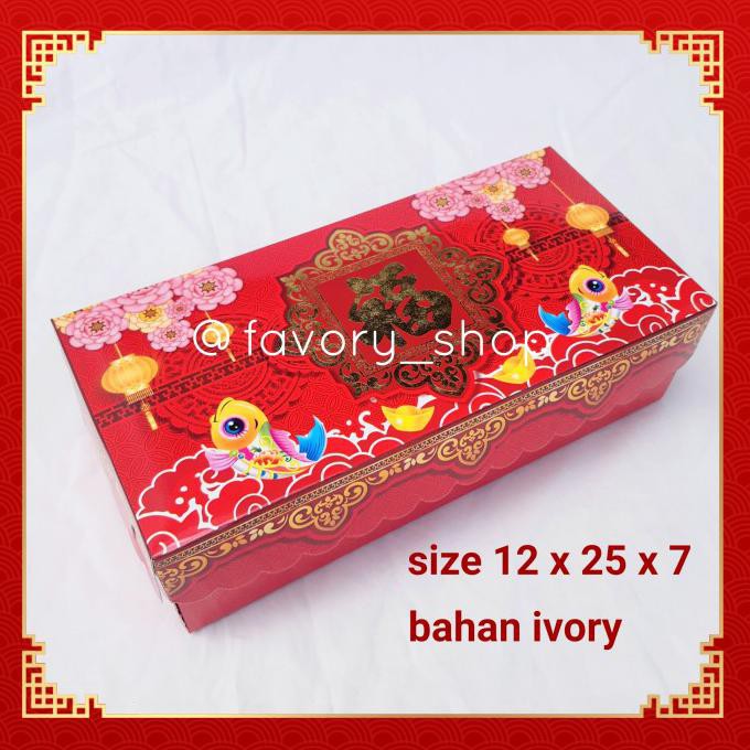 

Jual | Sale | Diskon Box Imlek 12x25 Chandrika / Box Kue Imlek / Box CNY (5pcs) Terlaris |