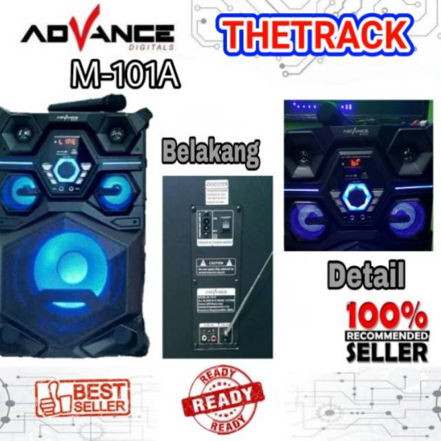 SPEAKER BLUETOOTH ADVANCE M-101A JUMBO SOUND EXTREME / MEGA BASS M101A BIG POWER / AUDIO / MEGA BASS