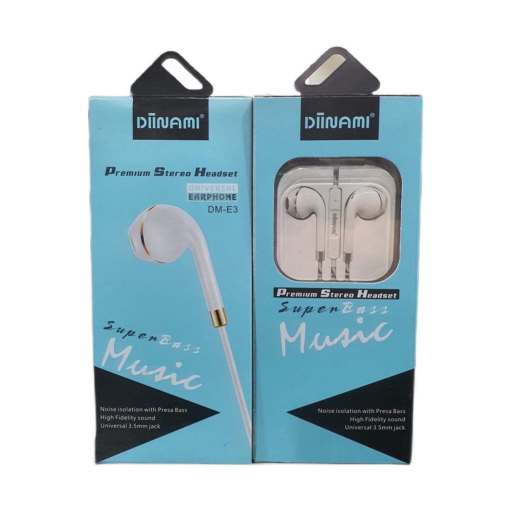 Handsfree Super Bass Original 100% Diinami DM-E3 super bass