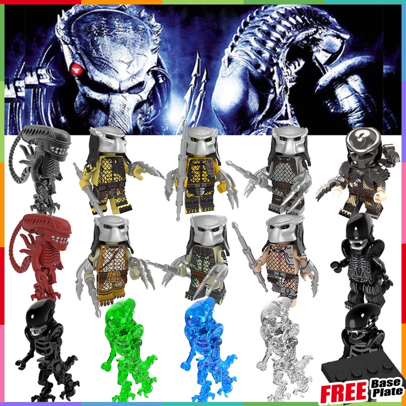 Mainan Action Figure Alien Predator Mini Transparan Untuk Hadiah