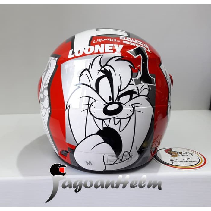 GM Helm EVO TAZMANIA #32 Dewasa | RED SILVER | Tasmania