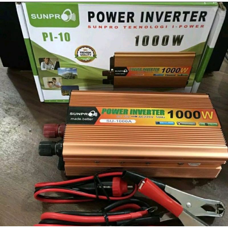 Power INVERTER DC Ke AC 1000W 1000 Watt Aki ke Listrik merk Supnro PI05