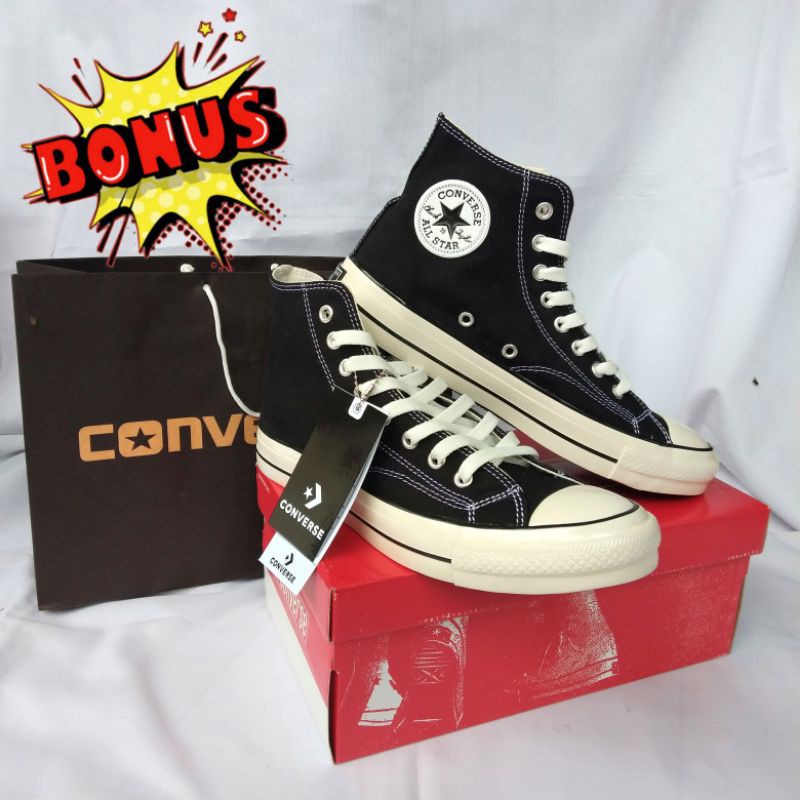 SEPATU CONVERSE 70s black white High Sepatu all Star Sepatu cowok Sepatu Premium