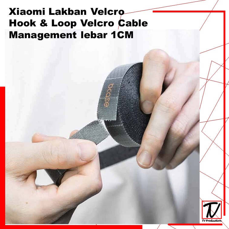 Xiaomi Lakban Velcro Hook &amp; Loop  Velcro Cable Management lebar 1CM