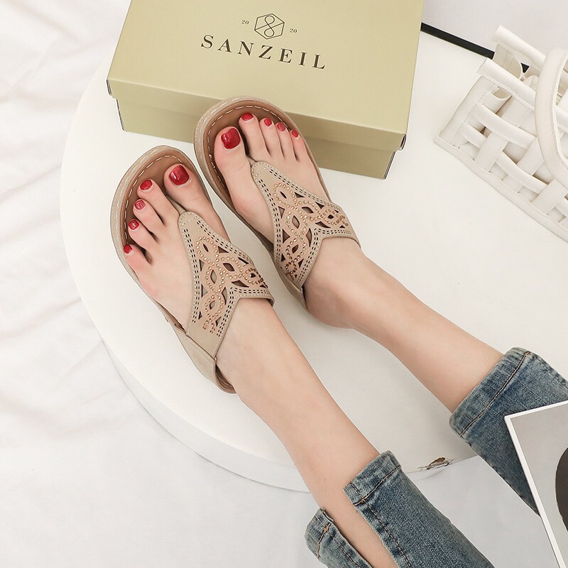 SG0108 syafniegalery Sanzeil Wday Sandal wedges wanita