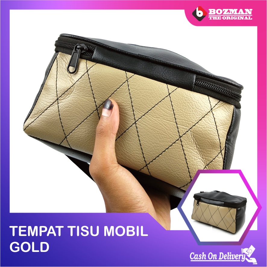 Kotak Tempat Tissue Mobil Bahan Kulit Multifungsi PU Leather Souvenir