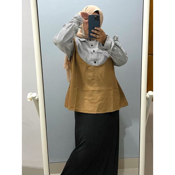 FLOLIA BLOUSE WANITA TERBARU-SIZE S M L XL XXL XXXL 5L-5